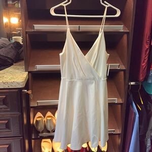 White spaghetti strap sundress w/ adjustable strap